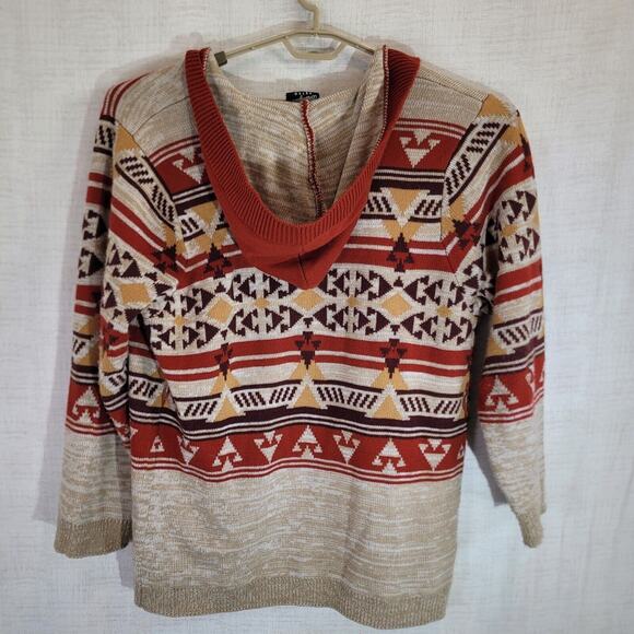 Wrangler Retro Cardigan Womens Medium Red Sweater Knit Western Aztec Southwest - Picture 5 of 8